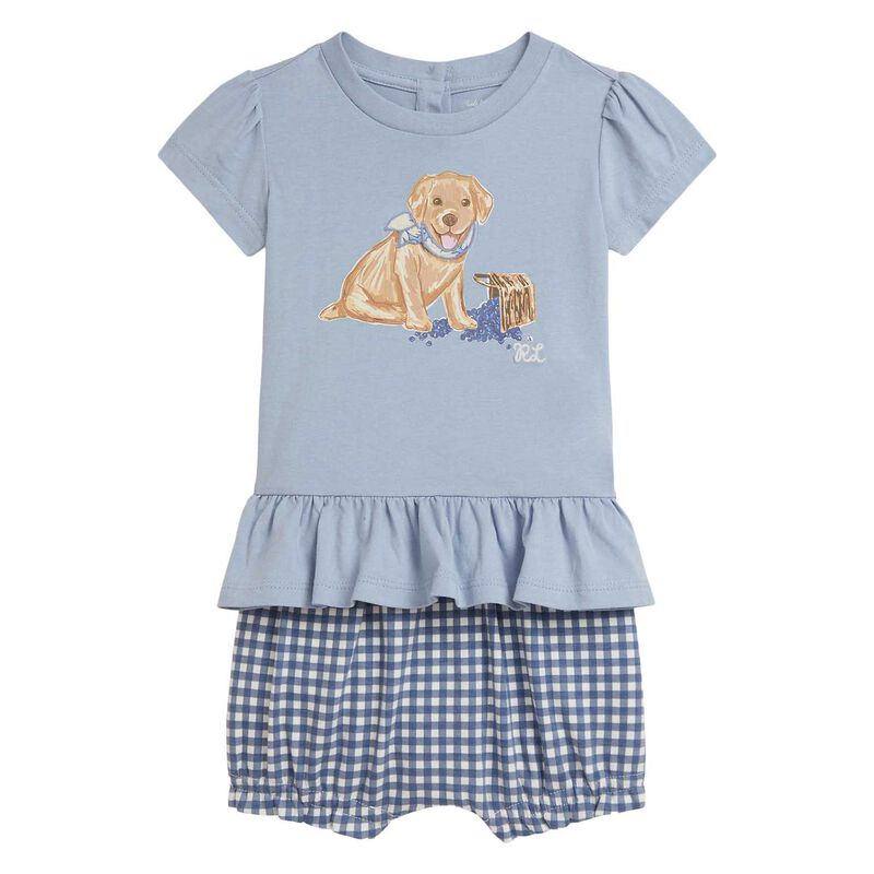 Polo Ralph Lauren Dog-Print Cotton Tee & Bloomer Set 3-24M image number 0